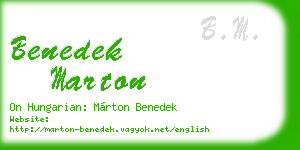 benedek marton business card